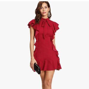 3/$27 Red Ruffle Dress